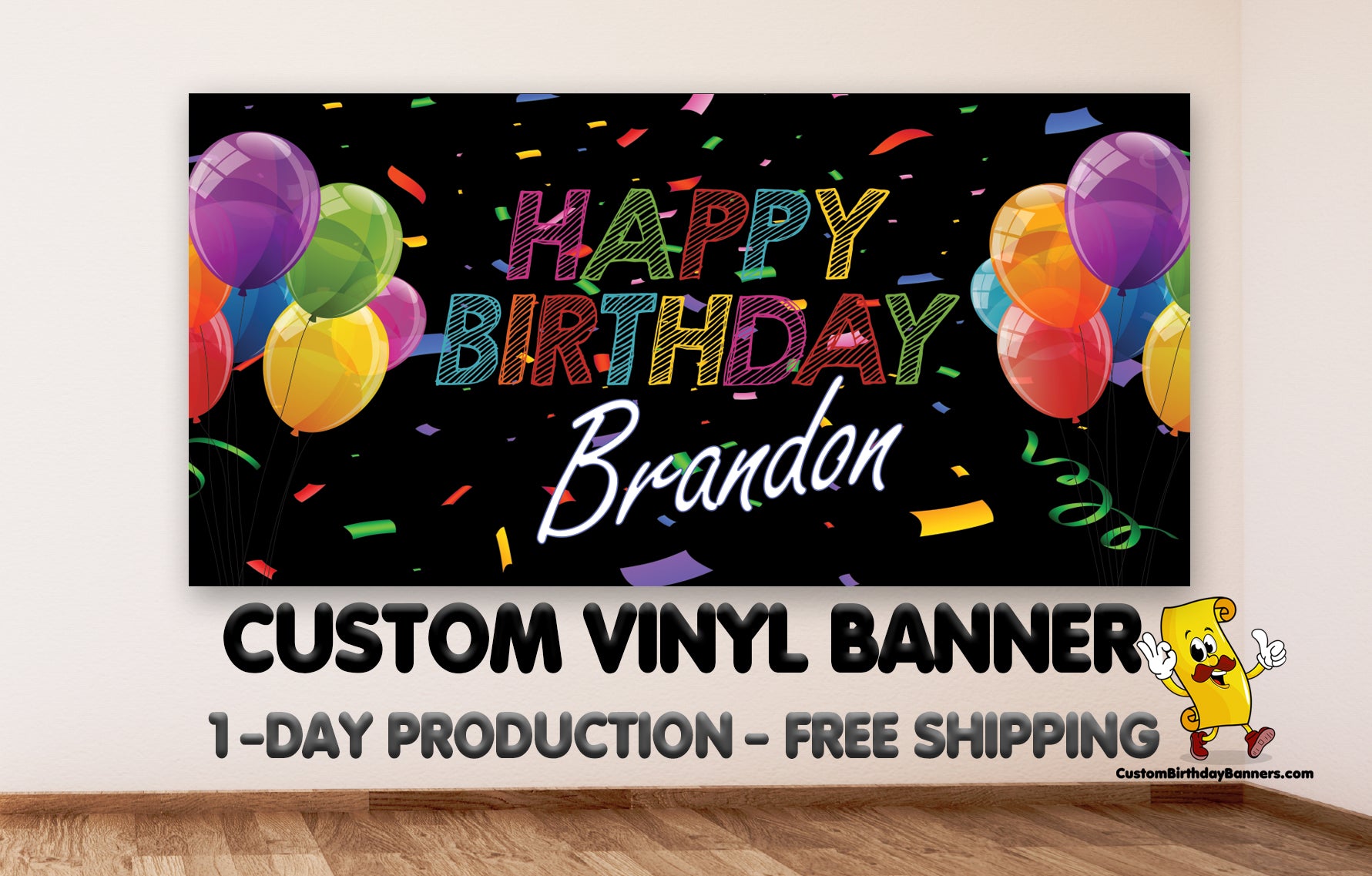 Personalized Birthday Banner, Happy Birthday, Custom Birthday Banner