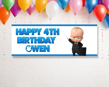 Boss Baby Personalized Birthday Banner