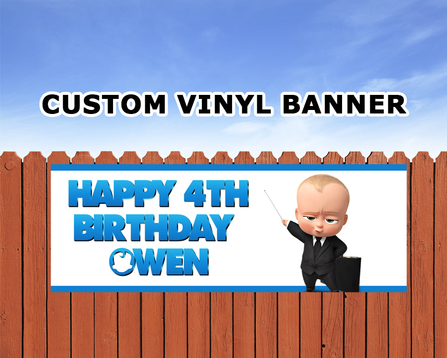 Boss Baby Personalized Birthday Banner