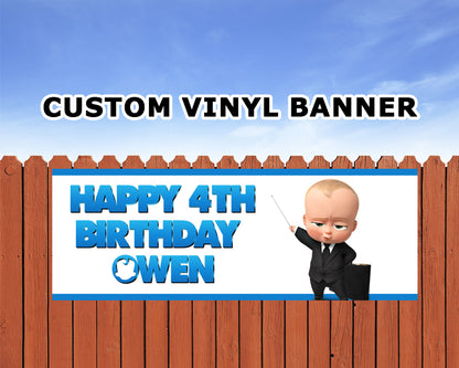 Boss Baby Personalized Birthday Banner