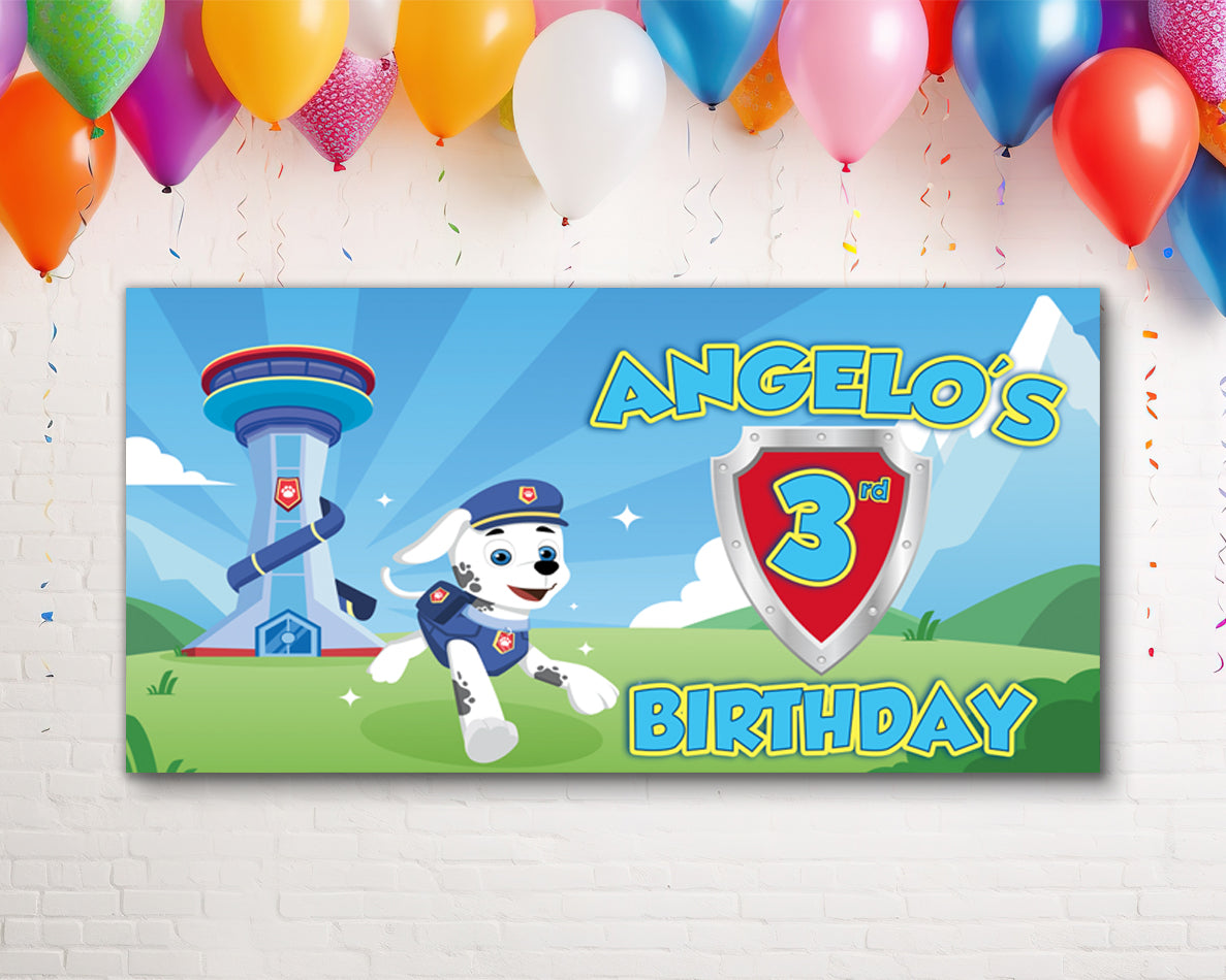 Paw Patrol Personalized Birthday Banner
