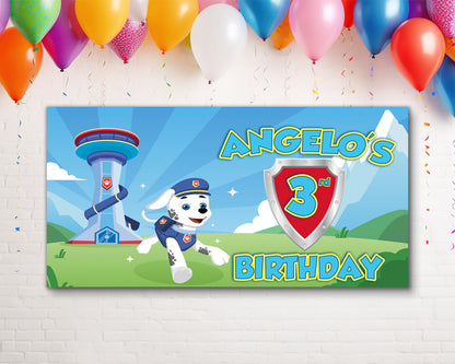 Paw Patrol Personalized Birthday Banner