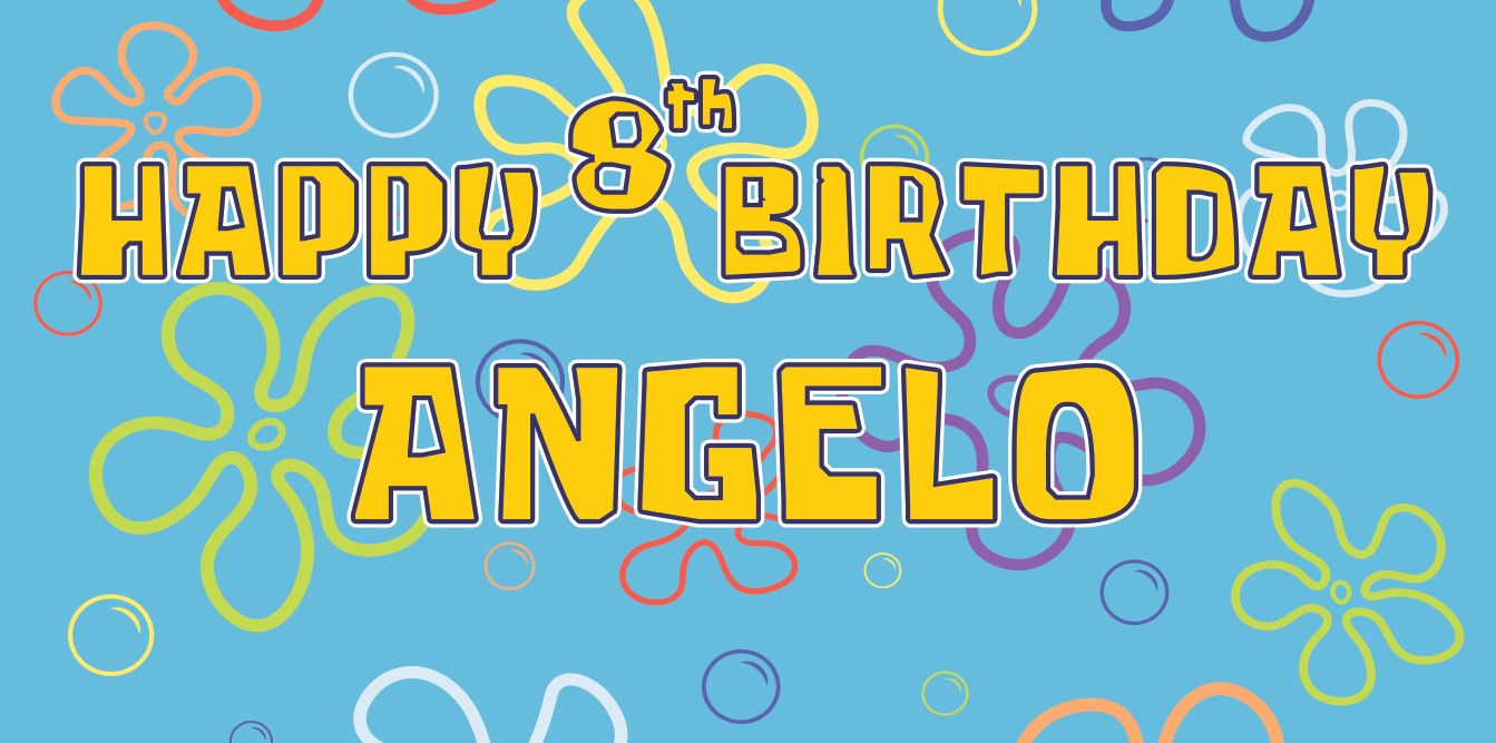 Spongebob Squarepants Personalized Birthday Banner