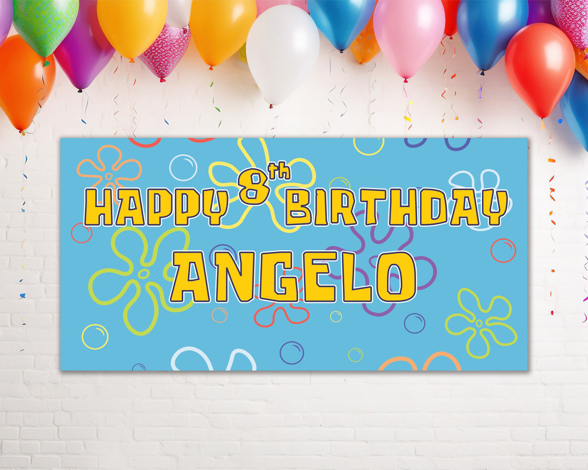 Spongebob Squarepants Personalized Birthday Banner