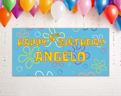 Spongebob Squarepants Personalized Birthday Banner