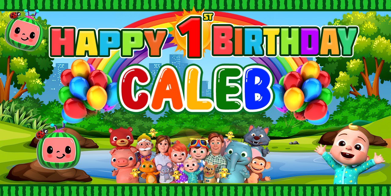 Cocomelon Personalized Birthday Banner